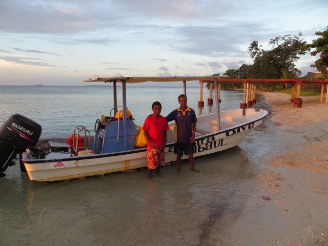 Chris, Paul and our banana boat